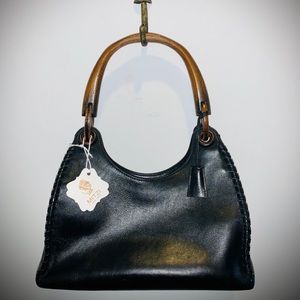 Wood Handle Gucci Hobo